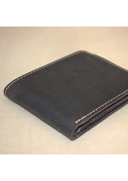 %100 Hakiki Deri El Yapımı Erkek Cüzdanı | Minimalist Tasarım | 12 Bölmeli | Kartlık | Siyah indirimleri