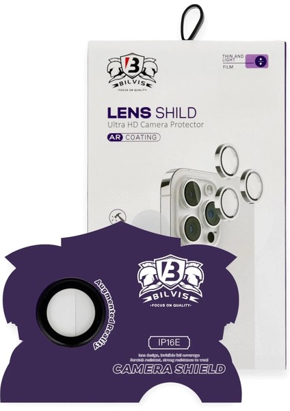 iPhone 16E Bilvis Titan Kamera Lens - SIYAH-(5796)