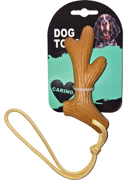 Dayanıklı Ip Askılı Dal Şekilli Köpek Çiğneme Oyuncağı