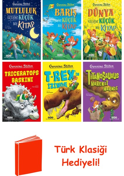 Geronimo Stilton 6 Kitap Seti + Türk Klasiği Hediye
