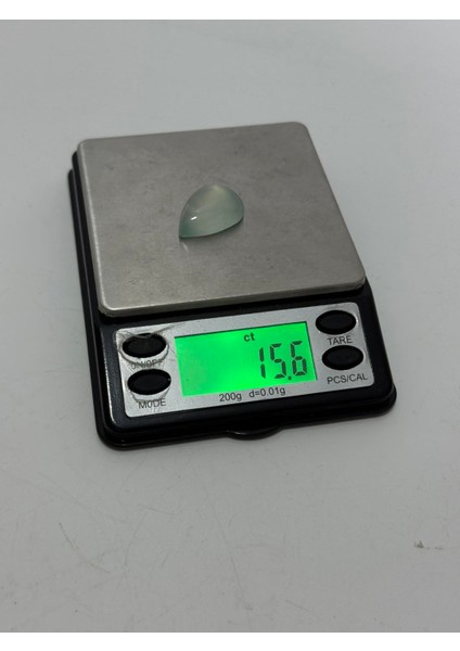 Kabaşon Kesim Doğal Aqua Kalsedon Taşı 15,5 Karat indirimleri