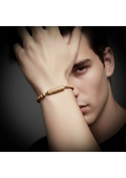 Odun Jasper Doğaltaş Çelik Halat ve Çelik Klipsli Bileklik 33512B19D3 fiyatları