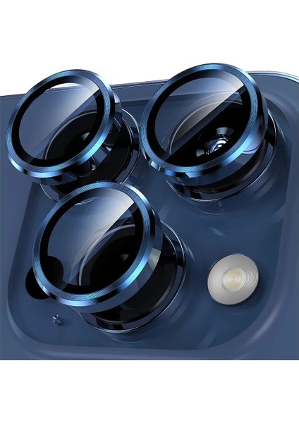 iPhone (15 Pro) Uyumlu Kamera Koruma Renkli Lens Koruyucu Temperli Cam Koruma