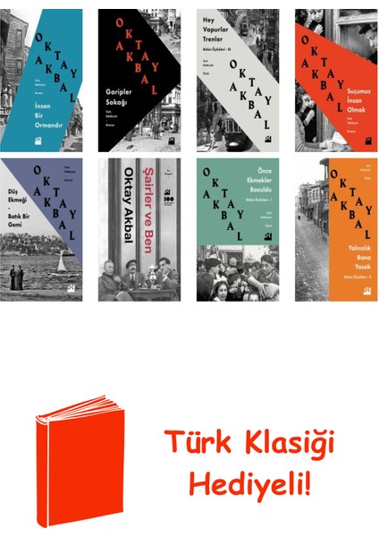 Oktay Akbal 8 Kitap Seti + Türk Klasiği Hediye