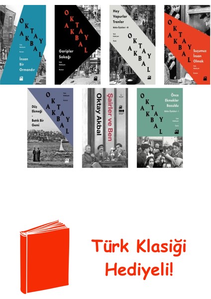 Oktay Akbal 7 Kitap Seti + Türk Klasiği Hediye