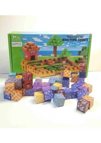 Manyetik Yapı Blokları 84 Parça Yapı Oyunları Mıknatıslı