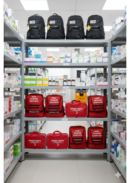 Deprem Çantası Ilkyardım Seti Iki Kişilik Deprem Çantası 57 Ürün 102 Parça Hayatta Kalma Seti