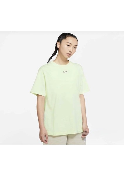 Sportswear Essential Oversize Bol Kalıp Yeşil Kadın T-Shirt fırsatları