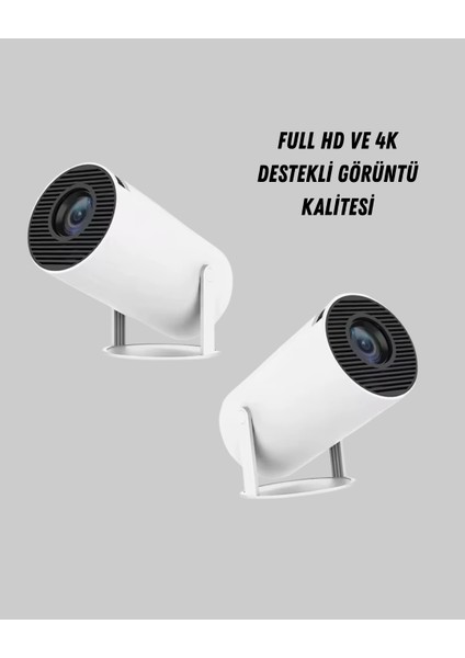 Full Hd 4K Destekli Akıllı Projeksiyon – 130 Inç Ekran, Uzun Ömürlü Ampul ve Çoklu Giriş modelleri