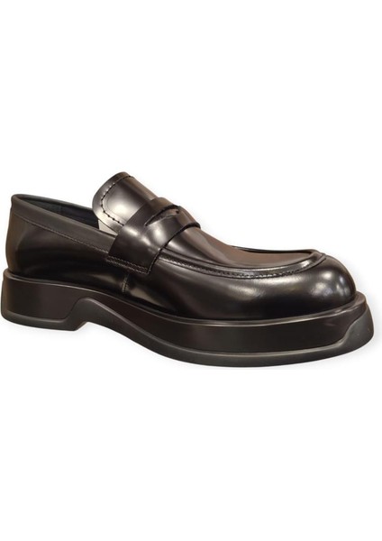 22357 Kalın Taban Loafer Deri Erkek Ayakkabı modelleri