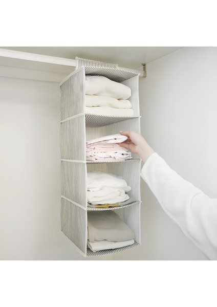 Alas Dolap Içi 4 Raflı Çok Katlı Dolap Içi Düzenleyici Organizer 24*29*64 cm