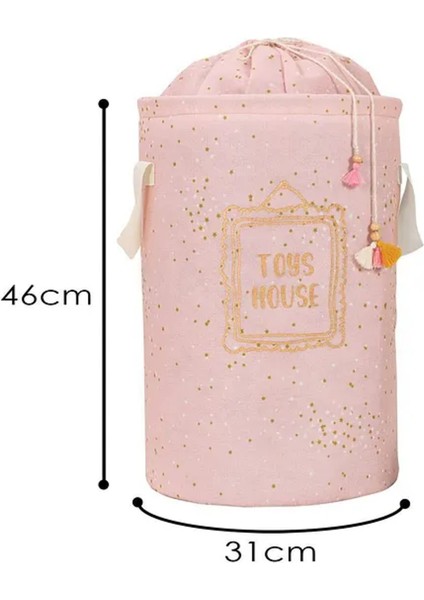 Alas(2 Adet) Baby Yuvarlak Torbalı Sepet/oyuncak Sepeti/kirli Çamaşır Sepeti 46X31 cm fırsatları