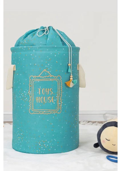 Alas(2 Adet) Baby Yuvarlak Torbalı Sepet/oyuncak Sepeti/kirli Çamaşır Sepeti 46X31 cm modelleri