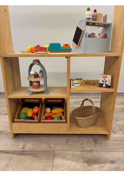 Ahşap Ladin Montessori Market & Manav Tezgahı fiyatları