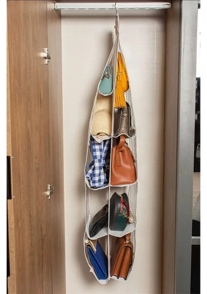 Alas(2 Adet) Çanta Düzenleyici Çanta Askılığı 10 Lu Dolap Içi Düzenleyici 37*125 cm fırsatları