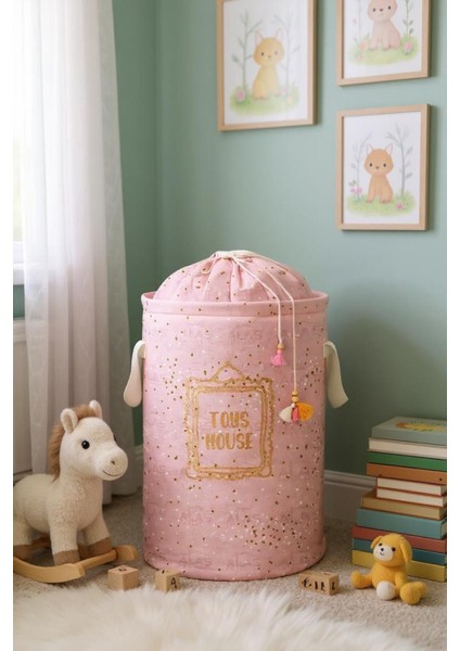 Alas Baby Dolap Içi Düzenleyici Yuvarlak Torbalı Sepet/oyuncak Sepeti/kirli Çamaşır Sepeti 46X31 cm fırsatları