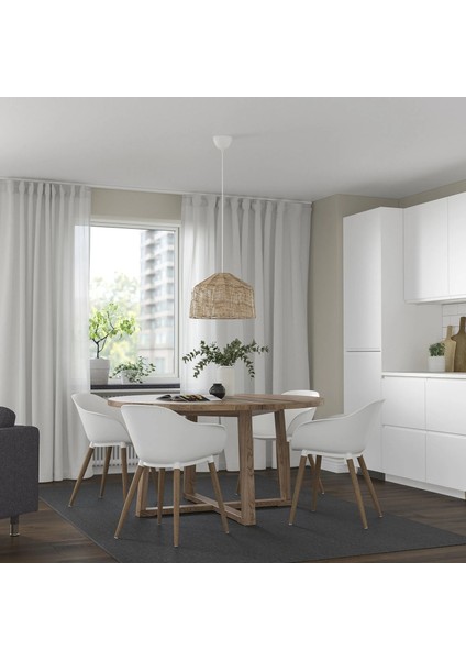 Mörbylanga Yuvarlak Yemek Masası Meşe Kaplama Kahverengi Vernikli 6 Kişilik Sabit 145 Cm indirimleri