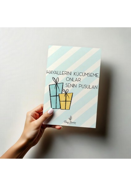 Kartpostal Motto Kartı -4 Adet