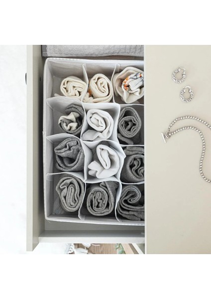 Alas 12 Bölmeli Çok Amaçlı Çekmece Düzenleyici Organizer (Havlu-Çorap-Iç Çamaşırı Vb) 31X25X12 cm fırsatları