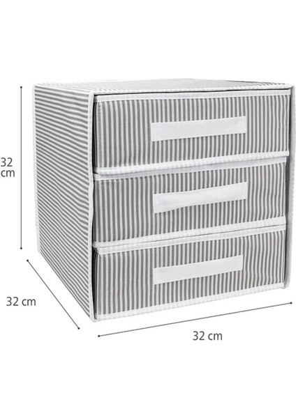 Alas(2 Adet) Alas 3 Gözlü/bölmeli Çekmece Yeni Sezon Nano Teknoloji Kumaş 32*32*32CM