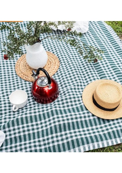 Çok Amaçlı Sofra Bezi & Piknik Örtüsü & Masa Örtüsü Ekose Pötikare Desenli