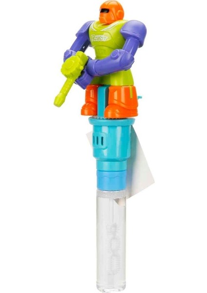 Robot Figürlü Su Oyunu - Baloncuk Oyunu - 625P - Turuncu Kasklı (Lisinya)