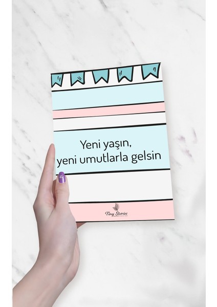 Doğum Günü Motto Kartı Kartpostal - 3 Adet modelleri