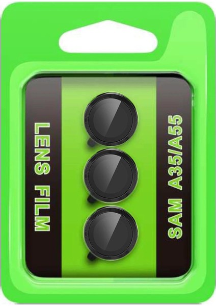 Samsung Galaxy A35 5g Raze Metal Kamera Lens - SIYAH-(5796)