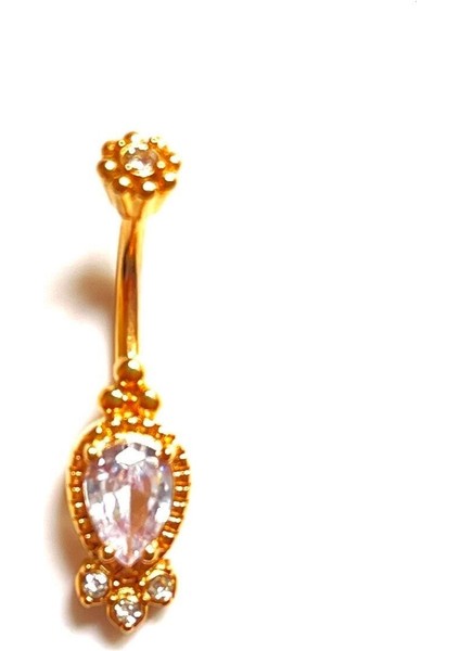 Cerrahi Çelik Damla Tek Taş Piercing