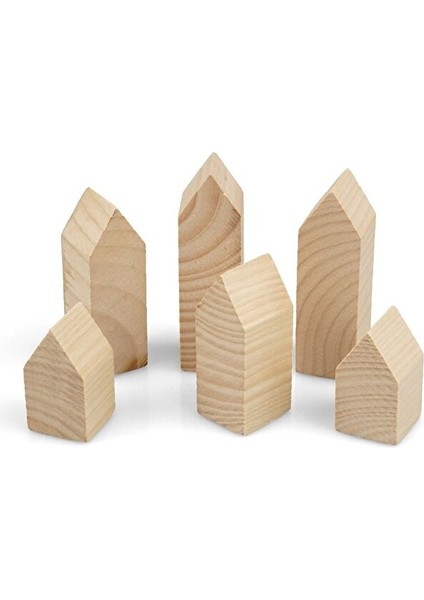 Dekoratif 6'lı Ev Boyama Seti Doğal Ahşap Boya ve Fırça Hediyeli modelleri