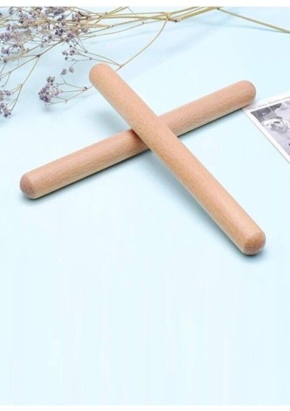 1 Çift Ahşap Ritim Çubuk Seti (2 Adet) Ritim Çubuğu Doğal Ahşap fiyatları