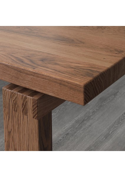 Mörbylanga Yemek Masası Meşe Kaplama Kahverengi 140 x 85 Cm 4 6 Kişilik