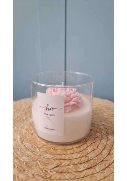 Şakayık Çiçekli Soyavaks Vazo Mum modelleri