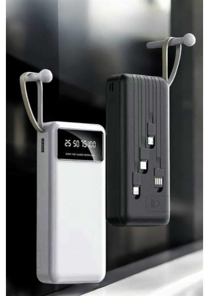 20.000 Mah LED Işıklı LCD Ekran USB Girişli Type-C Lightning Powerbank fırsatları