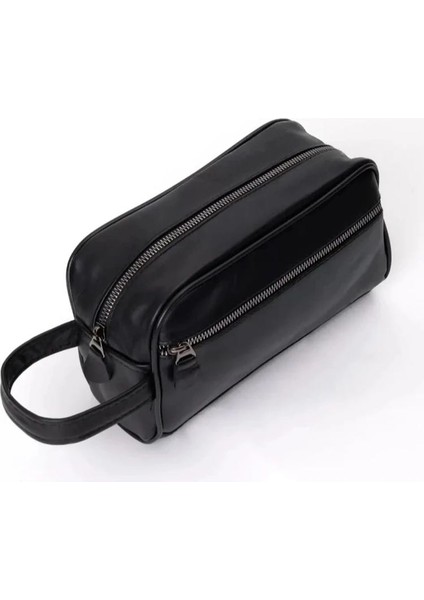 Sportif Hakiki Deri El Çanta Erkek Çift Fermuarlı