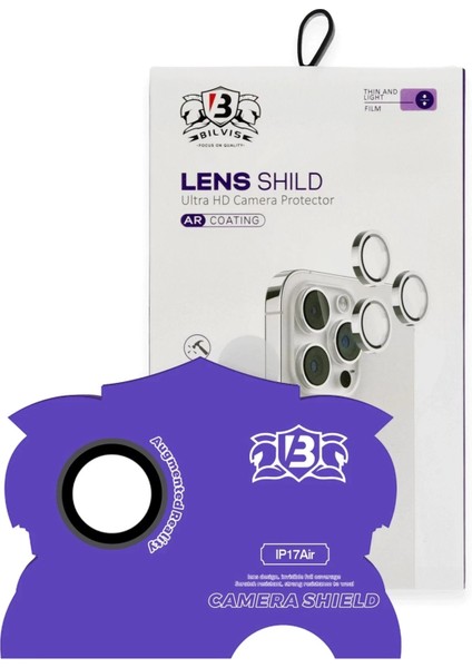 Apple iPhone 17 Air Bilvis Titan Kamera Lens - SIYAH-(5796)