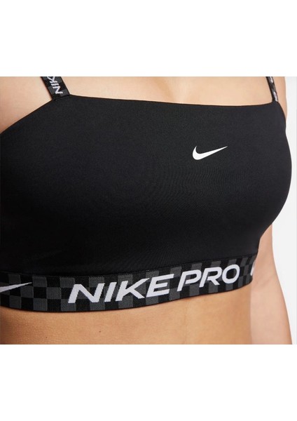 Pro Indy Women's Light-Support Padded Bandeau Sports Bra Siyah Kadın Sporcu Sütyeni