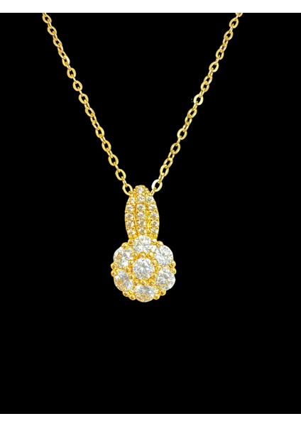 Kadın Kristal Bahar Gold Kolye modelleri