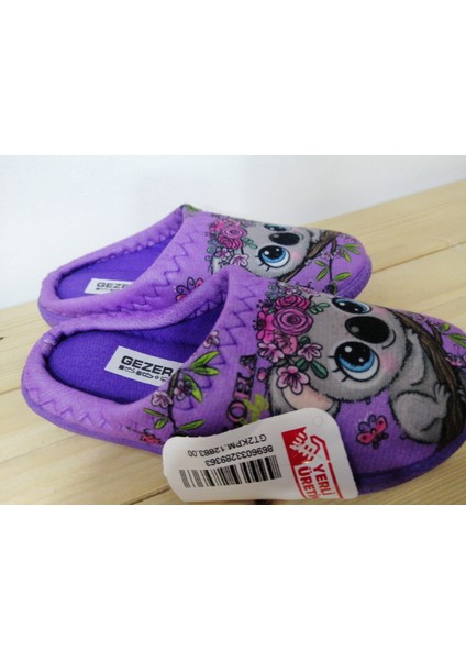 Yeni Sezon Kışlık Rahat Taban Pamuklu Desenli Kız Çocuk Ev Terliği fiyatları