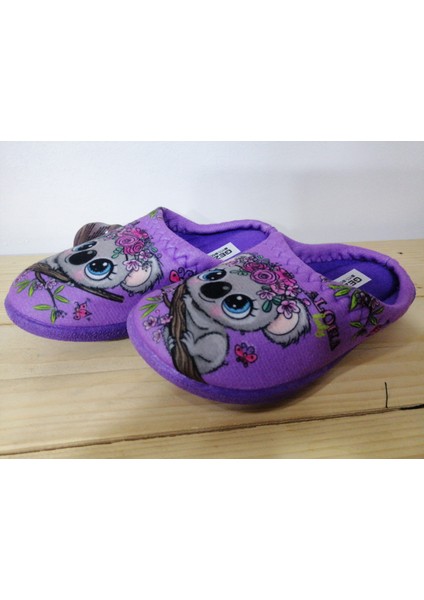 Yeni Sezon Kışlık Rahat Taban Pamuklu Desenli Kız Çocuk Ev Terliği modelleri