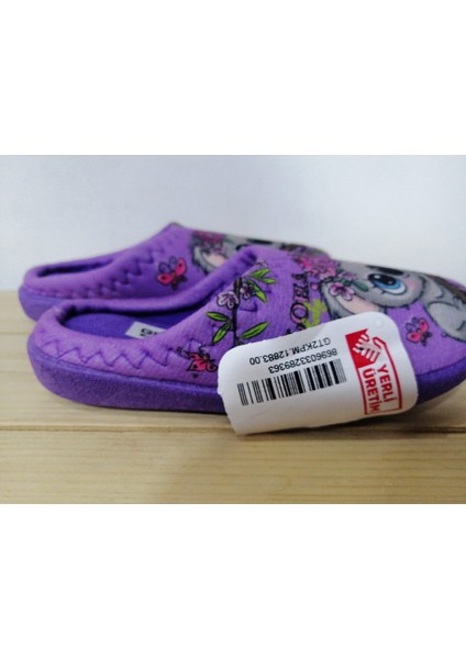 Yeni Sezon Kışlık Rahat Taban Pamuklu Desenli Kız Çocuk Ev Terliği fırsatları