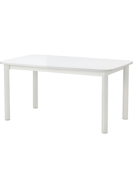 Strandtorp Açılır Yemek Masası Beyaz 4 10 Kişilik 150 / 205 / 260 x 95 Cm