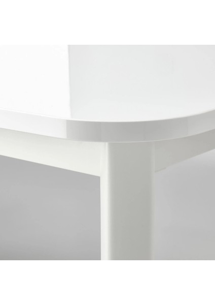 Strandtorp Açılır Yemek Masası Beyaz 4 10 Kişilik 150 / 205 / 260 x 95 Cm