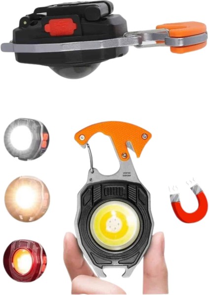 Wizard Çok Işlevli Acil Durum Işığı USB Şarjlı Cep Feneri 7 Farklı Mod fiyatları