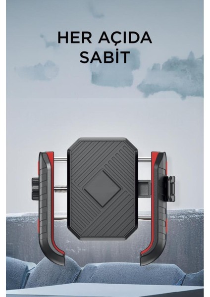 062 Siyah Plastik Bisiklet , Scooter, Atv Motosiklet Telefon Tutucu fırsatları