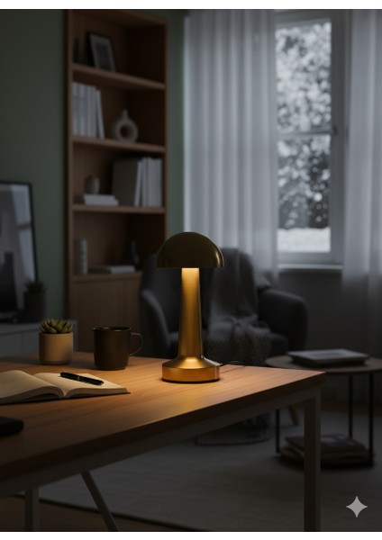 Silva Nature Mantar Tasarımlı Masa Lambası – Şarjlı, Dokunmatik, 3 Modlu LED Işık fırsatları