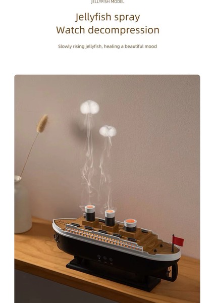 Titanic Aromaterapi Hava Nemlendirici Kuruluğu Önlemek Için Verimli Gemi Dizaynlı Difüzör