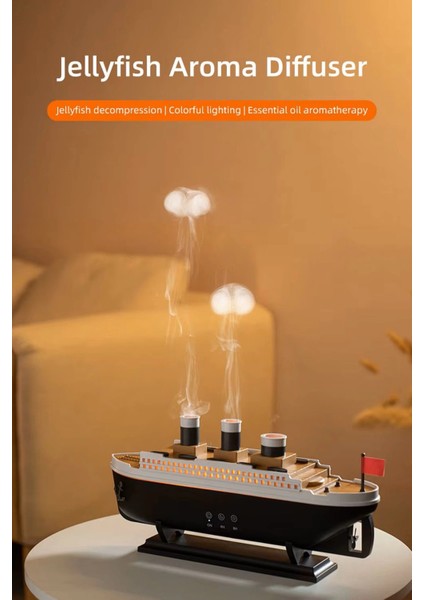 Titanic Aromaterapi Hava Nemlendirici Kuruluğu Önlemek Için Verimli Gemi Dizaynlı Difüzör indirimleri