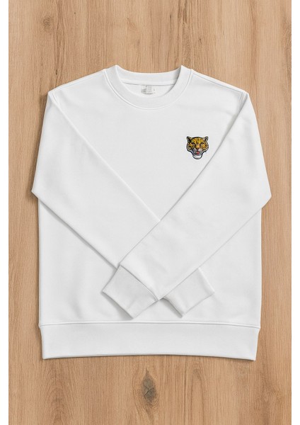 Yüksek Kaliteli Standart Fit Normal Kesim 3 Iplik Bisiklet Yaka Pamuklu Knz Beyaz Sweatshirt fırsatları