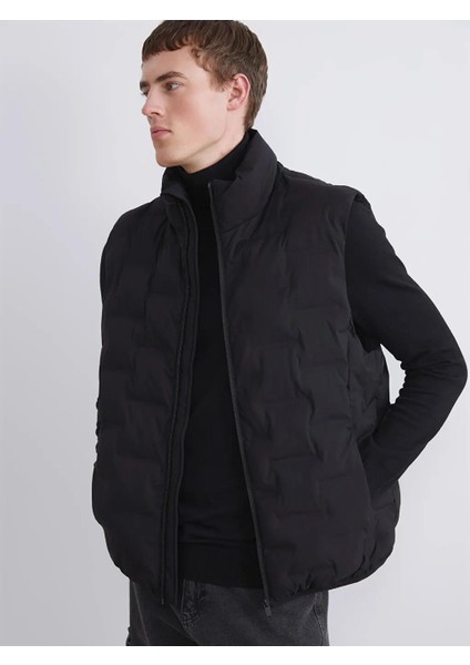 Standart Kalıp Dik Yaka Erkek Şişme Yelek (W5)